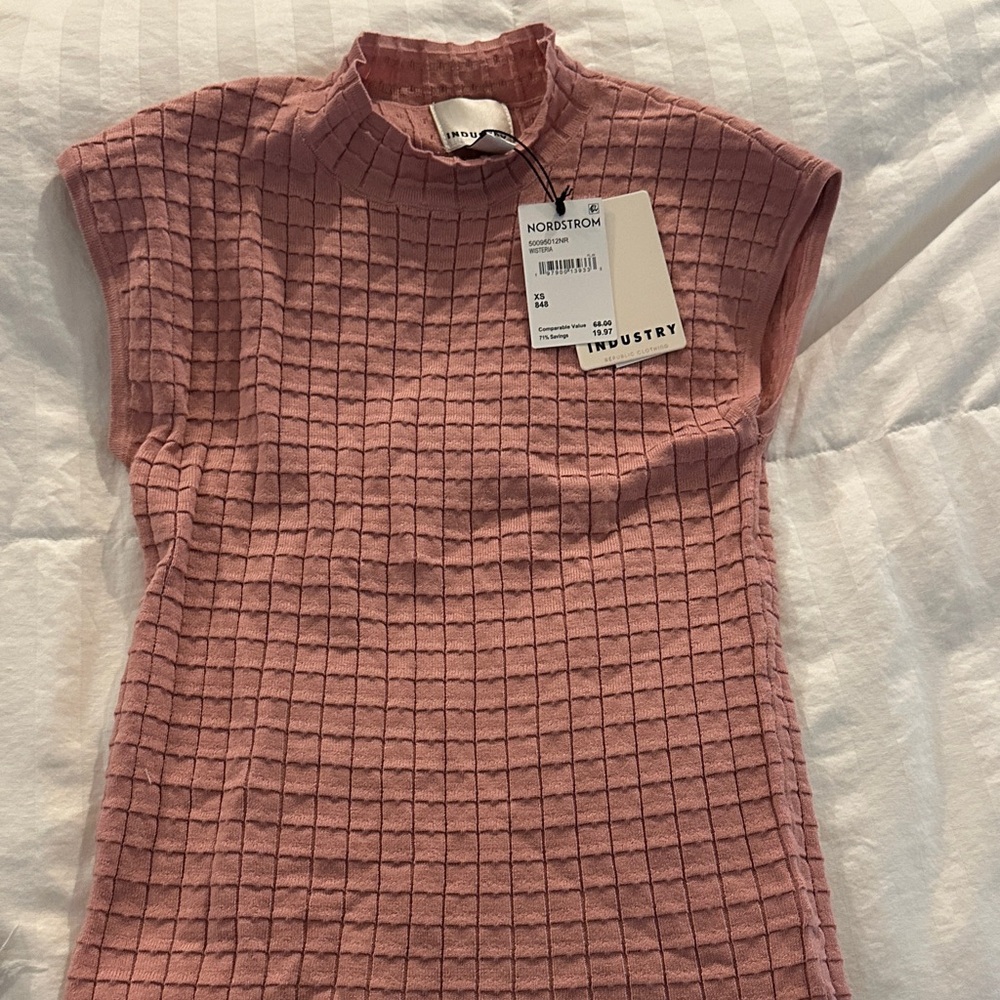 Industry Women's Pink Textured Tank Top